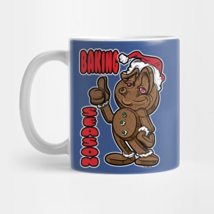 Gingerbread Man Baking Season with thumbs up ew Mug